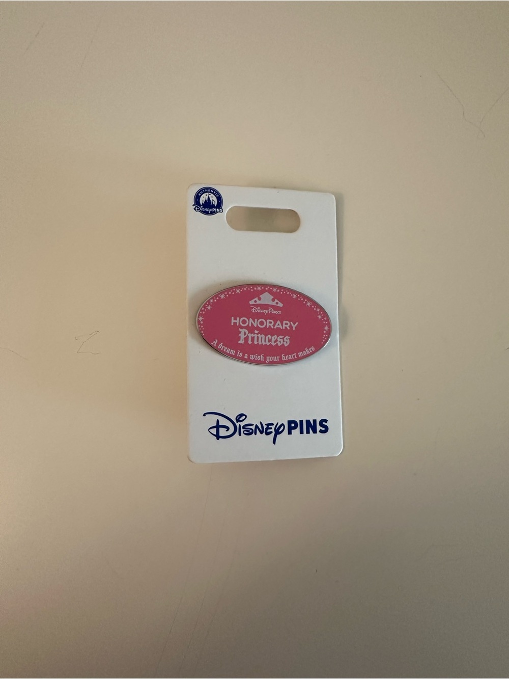 Authentic Disneyland Honorary Princess Pink Enamel Pin